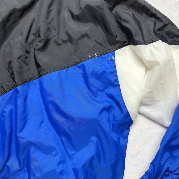 Nike Windbreaker Jacket Color Block Blue Black White Full Zip Athletic Mens L - Picture 7 of 7